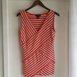 Verve striped top with cross panels